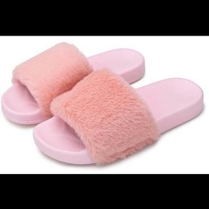Fluffy Pink Slippers